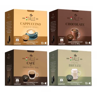 Cápsula Chocolate Cappuccino Dolce Gusto Café Italle 40 Und em Oferta na Shopee