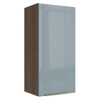 Armário Aéreo Madesa Lux 40 x 83 cm 1 Porta - Rustic/Cinza