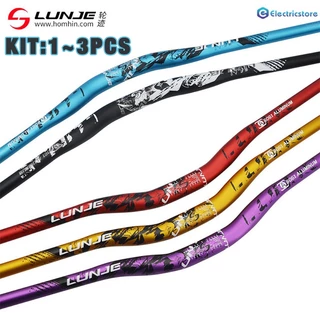 (entrega hoje) LUNJE Guidão De Bicicleta De Liga De Alumínio 318mm780mm MTB Barra Estrada Preto Vermelho Bule Gold Purple -ele.br