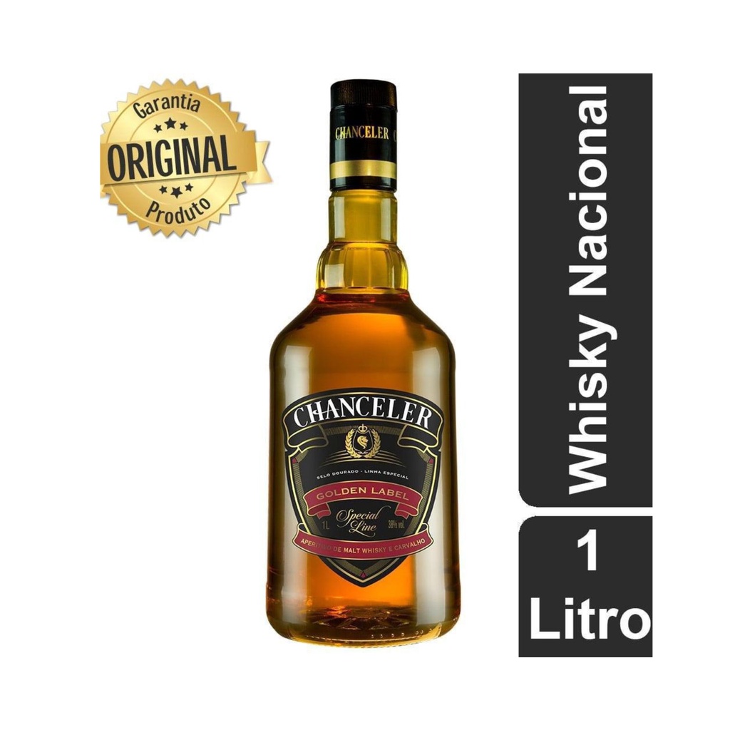 Whisky Brasileiro Golden Label Chanceler Special Line Garrafa 1l