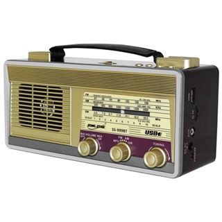 RÁDIO PORTÁTIL AM FM RETRÔ MODELO ANTIGO ENERGIA 110/220V