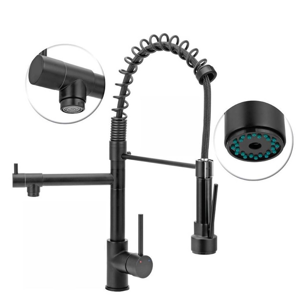 Torneira Gourmet Cozinha Monocomando Duo 50 Cm Premium Preto