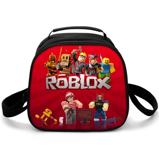 ROBLOX-Bolsa de desenho animado para crianças, mochila versátil de moda,  carregamento USB, presente de lona para meninos e meninas