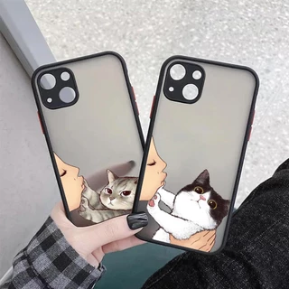 Fofo Gato Americano Curto Reutilo Beijou À Prova De Choque Capa Para Apple 14 Plus Capas iPhone 13 14 12 11 Pro Max XR XS X 6 6s 7 8 Luxuoso Transparente