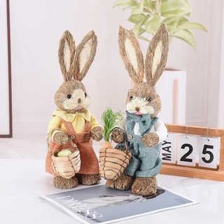2pcs 35cm Decoração Da Casa Do Coelho De Páscoa