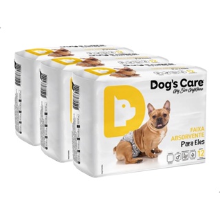 Fralda Descartável Higiênica P/cães Macho Dogs Care 36 Un P