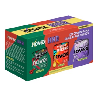 Kit HNR Cronograma Capilar dos Sonhos Novex Jaborandi + Rícino + Hialurônico 100g