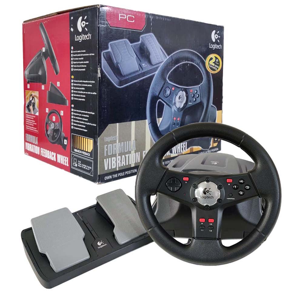 Volante Logitech com Fio Formula Vibration Feedback Wheel para PC (Novo ...