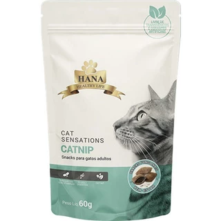 Snack Hana Nuggets Sensations Gatos Adultos Catnip 60g