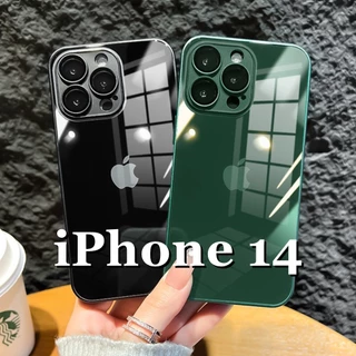 Capa De Vidro Temperado De Luxo Para iPhone 13 14 Pro MAX 14 Plus Silicone Líquido Protetor De Câmera À Prova De Choque