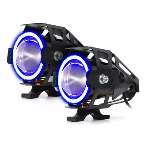 Farol Milha Led Auxiliar Moto U7 Azul Neblina Forte Potente | Shopee Brasil