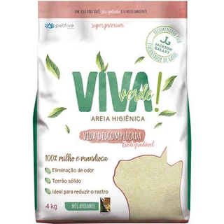 Areia Higiênica Biodegradável Para Gatos 4kg