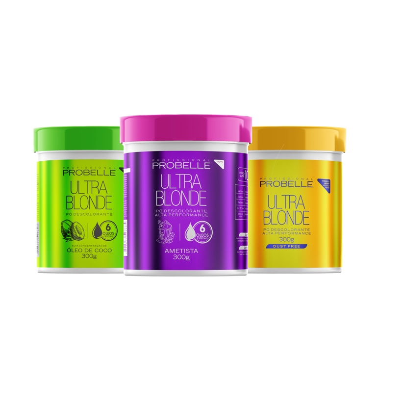 Kit 3 Pós Descolorantes Probelle 300g | Shopee Brasil