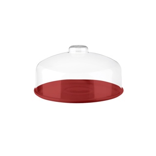 Boleira Prato Com Cúpula Coza Cozy Media Ø 25 cm Vermelho Bold