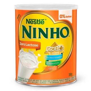 Composto Lacteo Ninho Forti+ Zero Lactose 380Gr em Oferta na Shopee