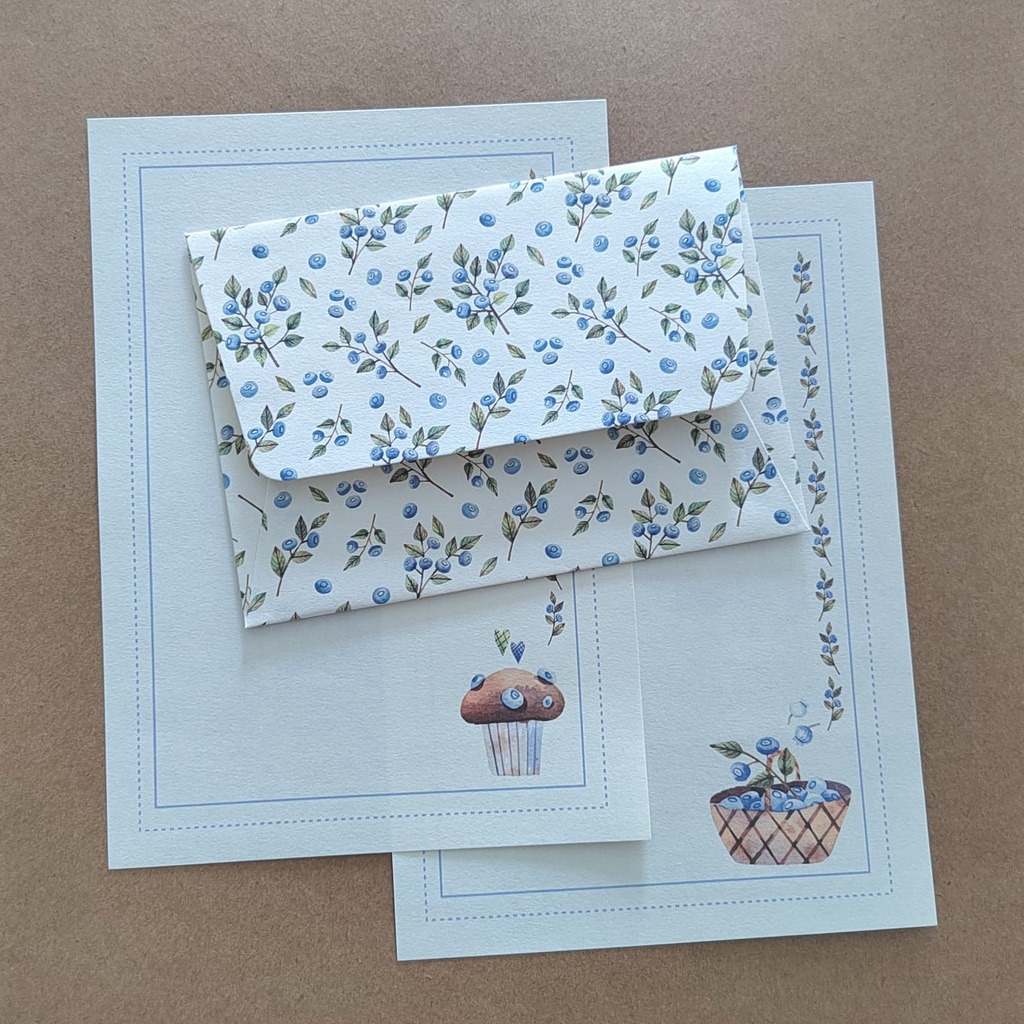 Papéis de Carta Coleção Lar Doce Lar com Envelope 10 unidades | PIQUENIQUE