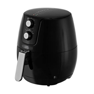 Fritadeira Elétrica Air Fryer Black+Decker 5 Litros Sem Óleo AR 220V Potência 1400W De 80°C a 200°C AFM5-B2 Preto/Inox