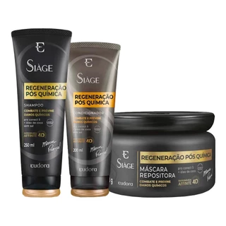 Kit Eudora Siáge Regeneração Pós Química4D - Shampoo e Condicionador e Máscara em Oferta na Shopee