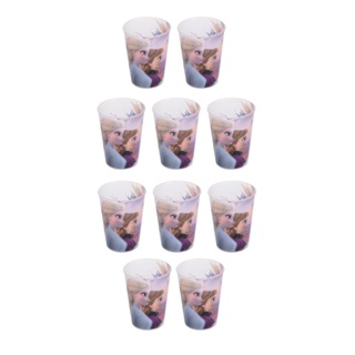 Kit 10 Copos Frozen 320 ml Plástico Plasútil Páscoa