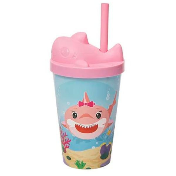 Copo canudo Baby tubarãozinho 350ml – Festa Prática