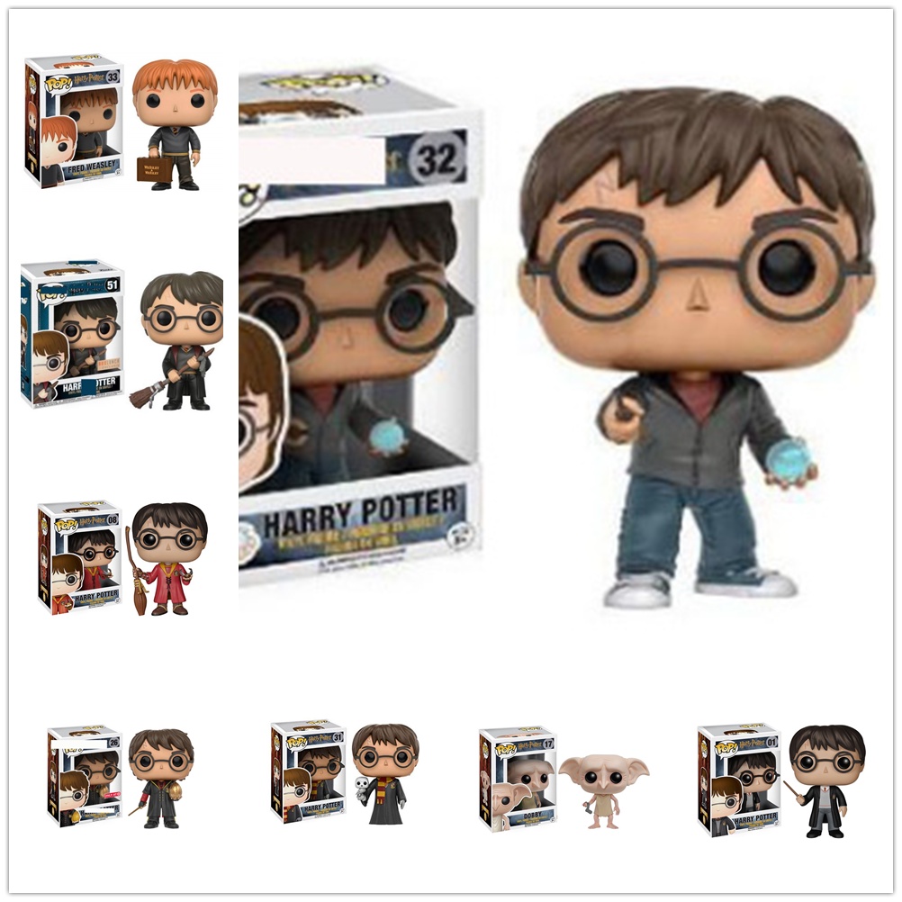 Funko Pop Harry Potter Com Coruja Malfoy Luna Dumbledore Figura De Ação