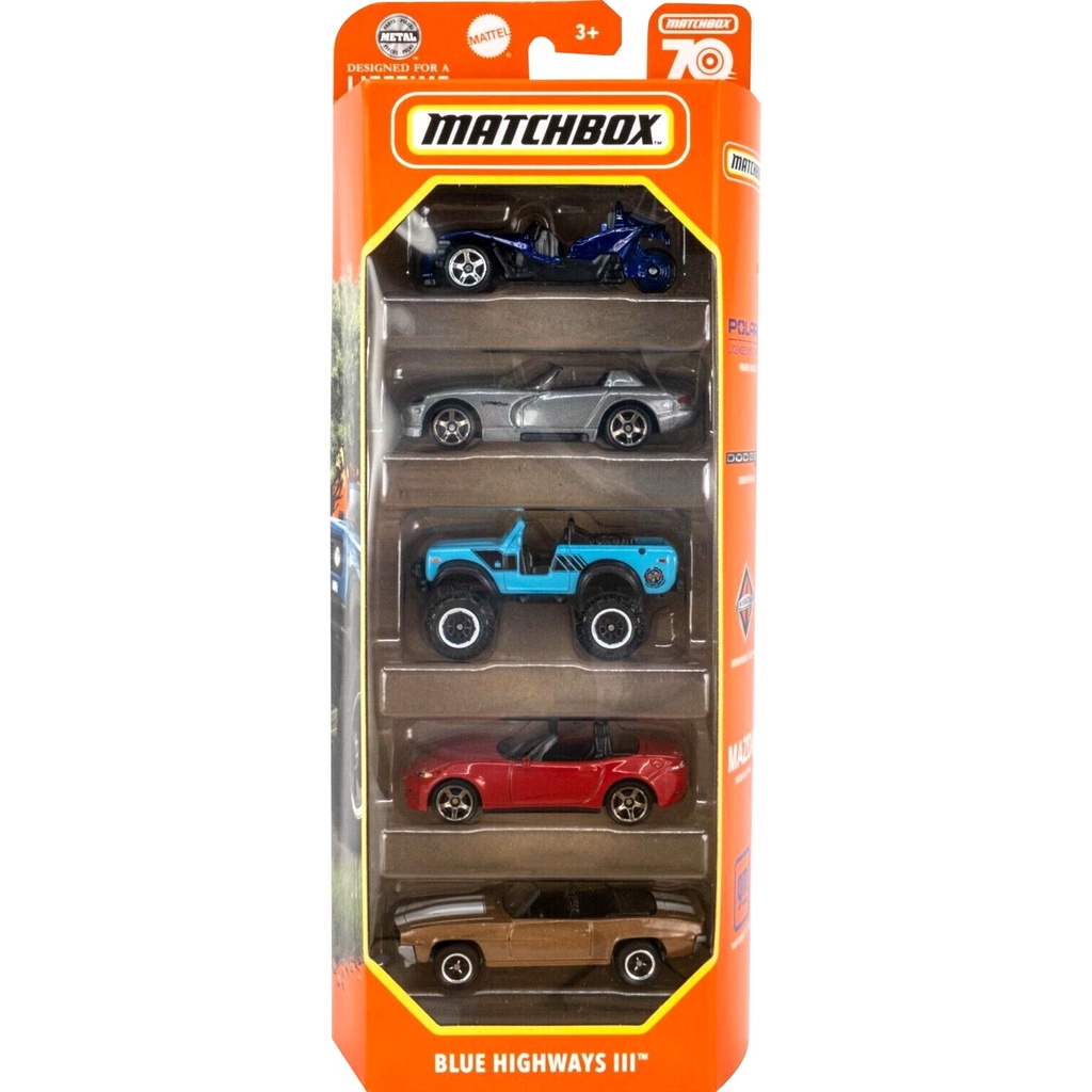 Pack 5 Matchbox - Blue Highways III - HKY23 | Shopee Brasil