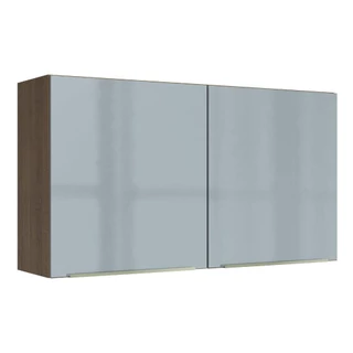 Armário Aéreo Madesa Lux 120 cm 2 Portas - Rustic/Cinza em Oferta na Shopee