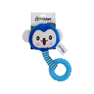 Brinquedo Para cães Mordedor Pelucia macaquinho azul c/ tpr