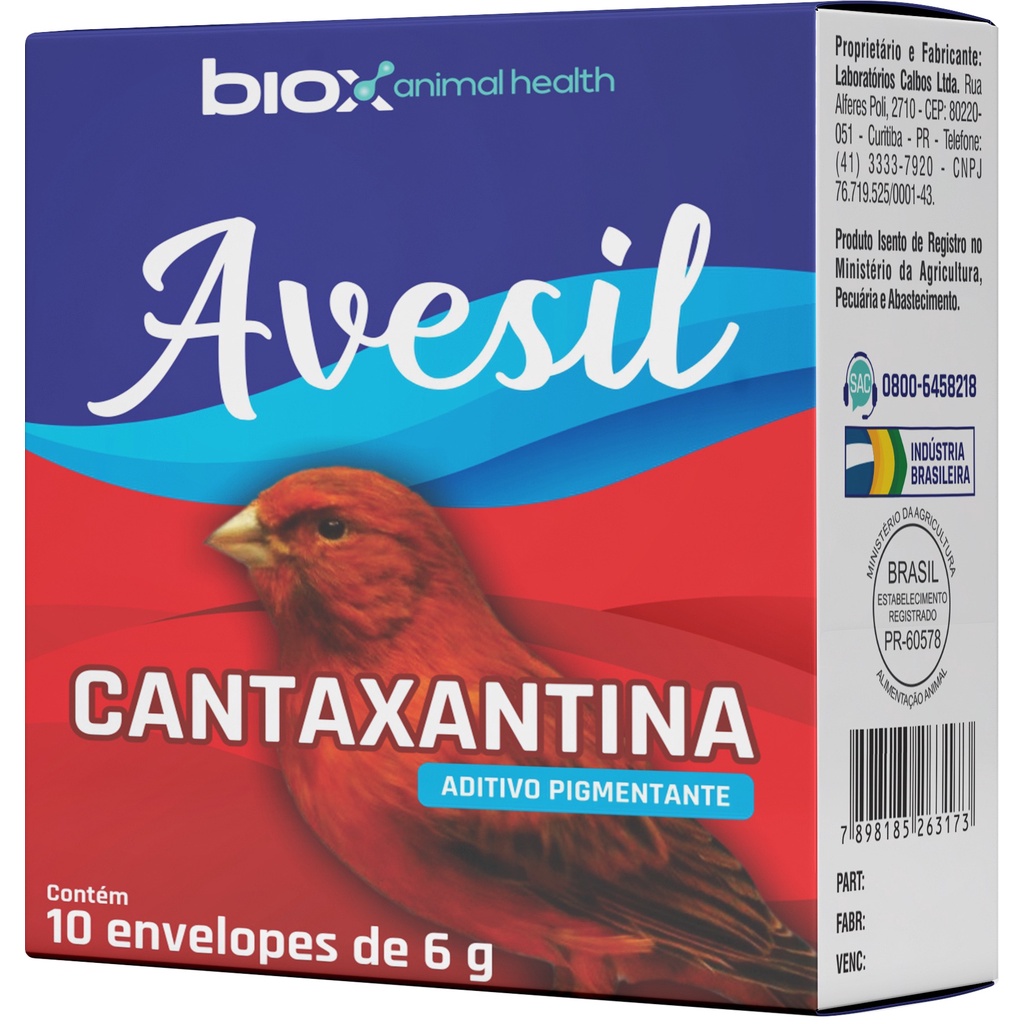 BIOX CANTAXANTINA BIOX 6G (1 SACHE) | Shopee Brasil