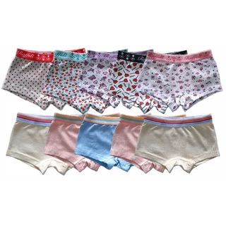 Kit 10 Calcinhas Box Boxer Infantil Sortidas Cotton Algodão