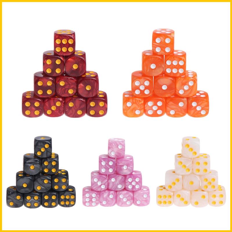 Conjunto De Tabuleiro TRPG 10pcs/Acrílico Polihedral Para Jogo