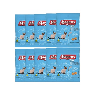 KIT 10 Petisco Magnus Cat Salmão - 40g