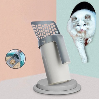 Scooper Ninhada De Gato Grande Capacidade Com Bolsa Embutida Pá Ferramenta De Limpeza De Saco De Cachorro Acessórios Para Animais De Estimação
