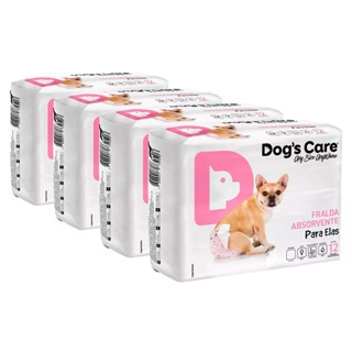 Fralda Descartável Higiênica P/cães Fêmea Dogs Care 48 Un PP