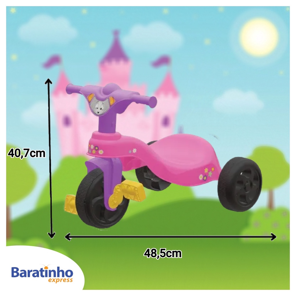 Motoca Infantil Triciclo Encantado Rosa Menina Pais e Filhos - Camilo's  Variedades