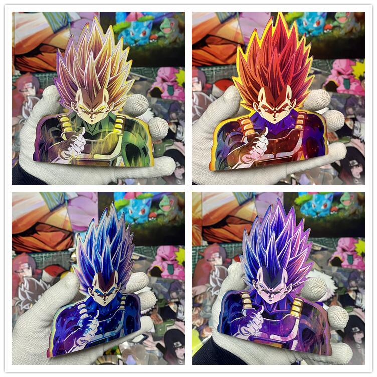 Son Goku Vegeta DB Anime 3D Motion Car Stickers 3D Lenticulares À Prova D'água Luffy Gear 3 Troca De Autocolantes Para Laptop De Carro