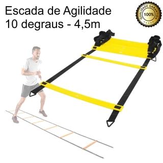 Escada De Agilidade Ajustável Treinamento Funcional/Circuito