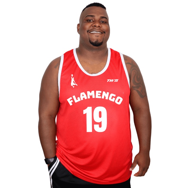 Camiseta Regata Masculina Flamengo Plus Size Basquete NBB