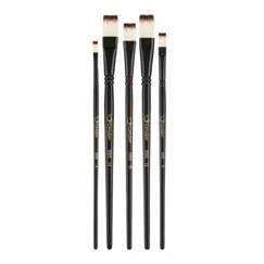 Kit Pincel Chato Madeira Papel Tela Vidro - Condor 5505
