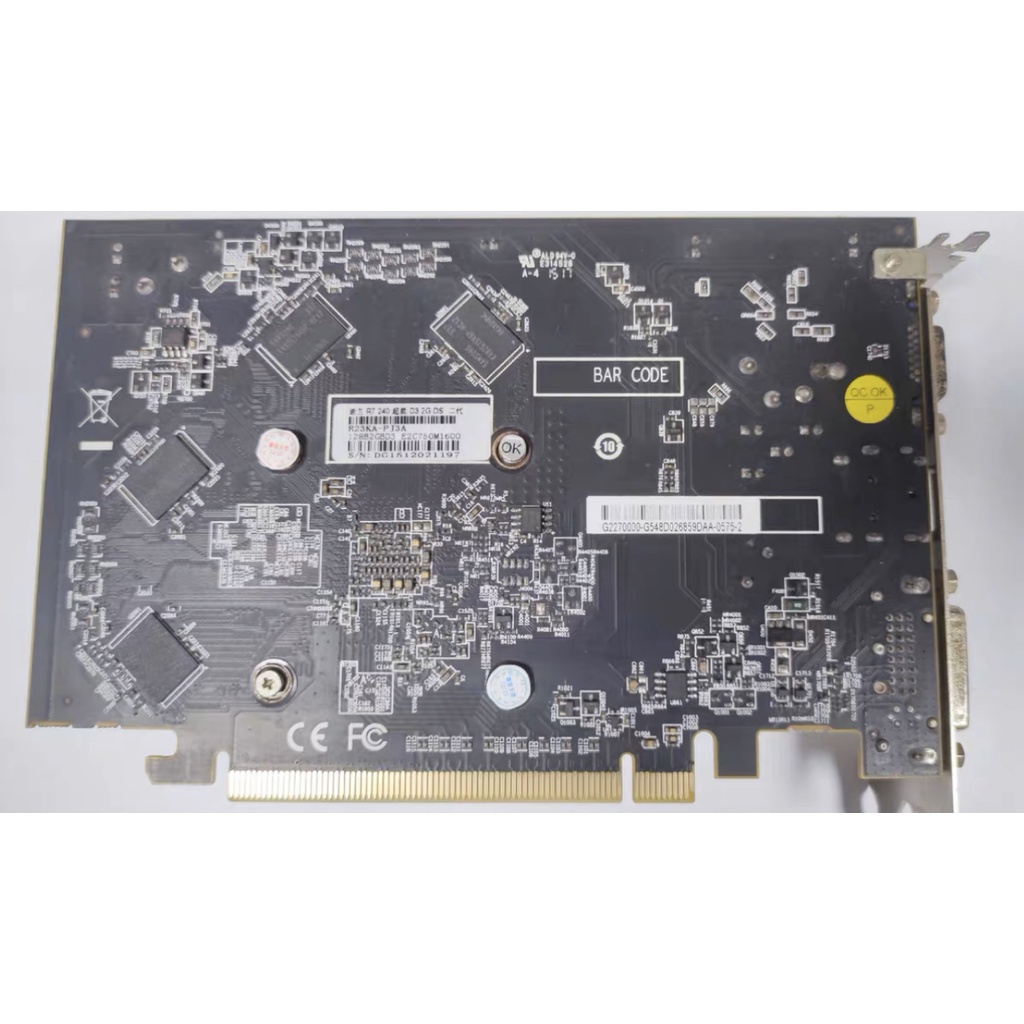 Cartão De Exibição De Computador De Mesa R7 240 2GB DDR5