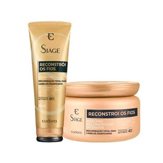 Kit Eudora Siáge Reconstrói os Fios 4D - Shampoo e Máscara em Oferta na Shopee