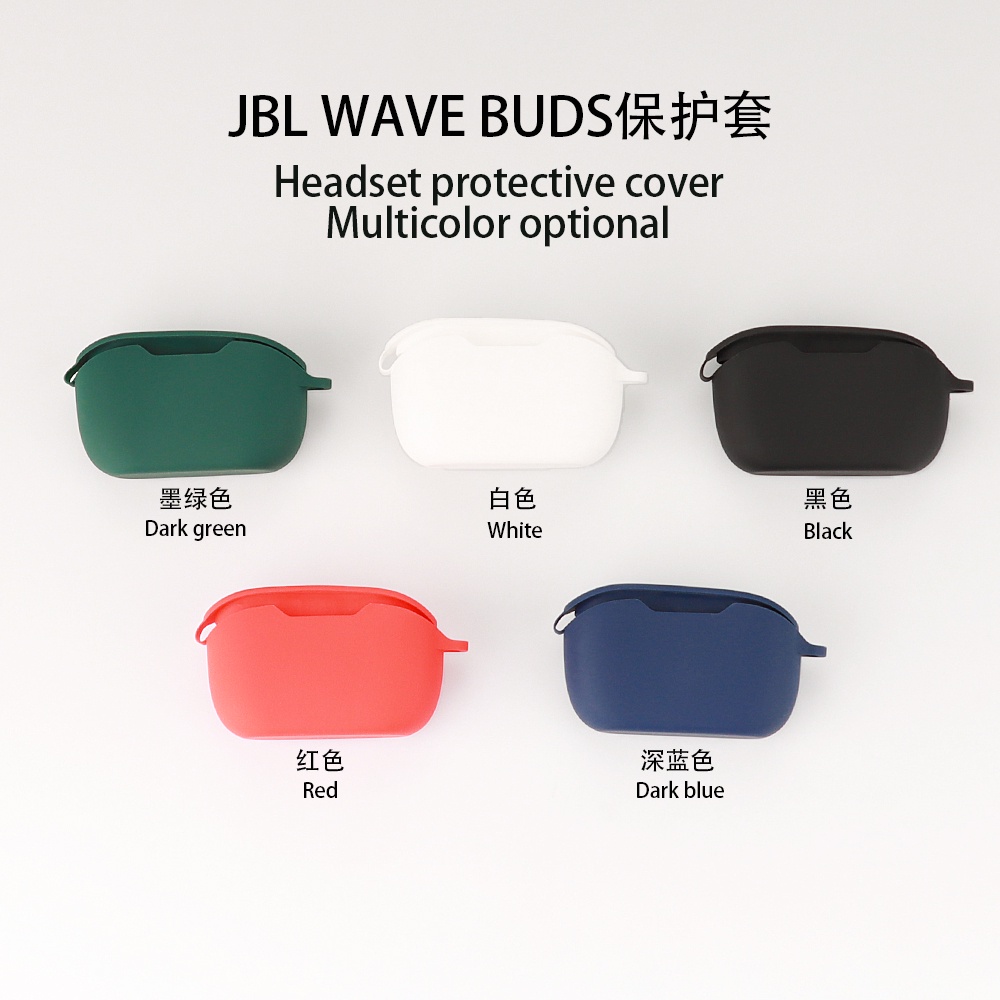 Capa Protetora Para Fone De Ouvido JBL Wave Buds De Silicone De Cor Sólida Wave100 TWS À Prova De Choque Lisa Macia W100 Flexível