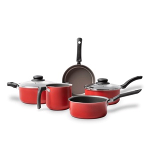 Jogo de Panelas Brinox Ruby 5 peças Vermelho