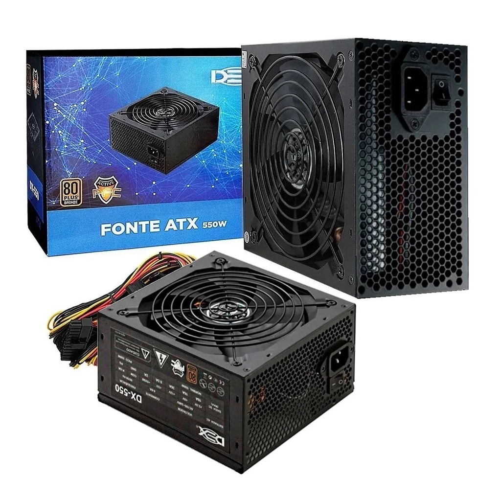 FONTE ATX 600W REAL BIVOLT AUTOMÁTICA PFC ATIVO 80 PLUS GS600 GAMEMAX -  Express Informática, sempre o preço mais barato.