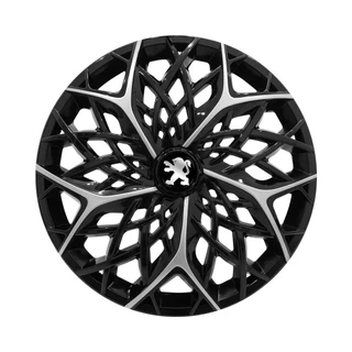 Jogo 4 Calotas Moove Aro 14 Black Silver Peugeot