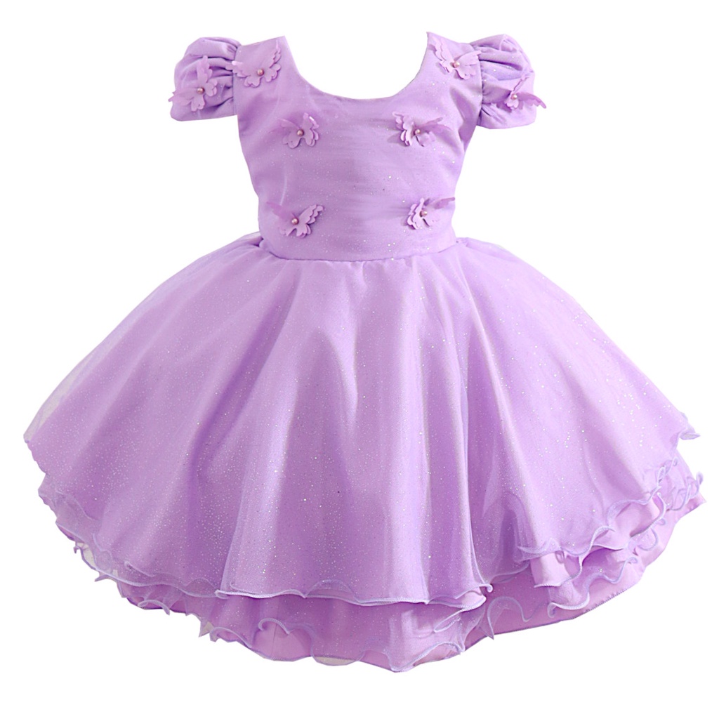 Vestido Jardim encantado Princesa Sofia Rapunzel de Festa Infantil Encanto  Isabela Lilás