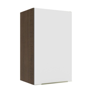 Armário Aéreo Madesa Lux 40 cm 1 Porta - Rustic/Branco Veludo