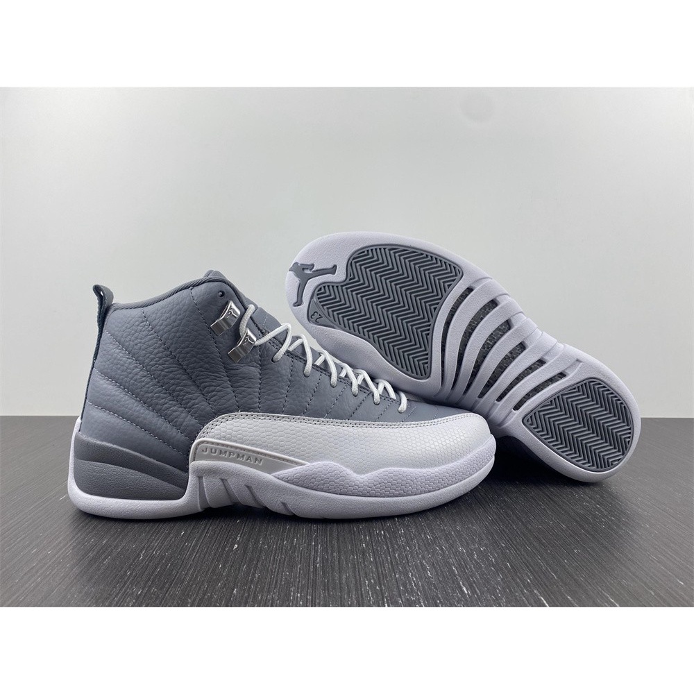 Air Jordan 12 Stealth/White-Cool Grey CT8013-015 Sapatos De