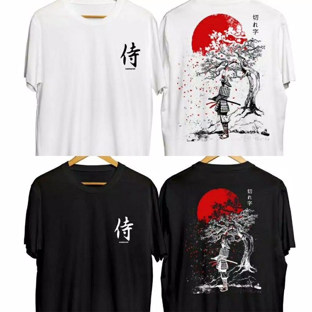 Camiseta KAOS PRIA/SAMURAI JAPAN/KAOS HITAM Camisa
