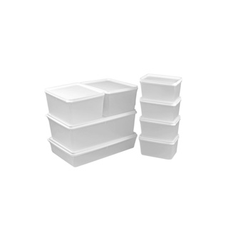 Conjunto De Potes Com Tampa Coza Basic 8 Peças Modular Natural